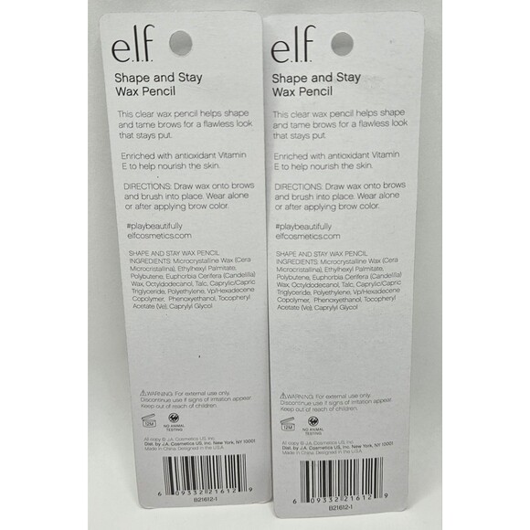 ELF Eyebrow Pencil Clear #21612 Shape And Stay Eyebrow Brow Wax Pencil Lot Of 2 - Picture 2 of 2